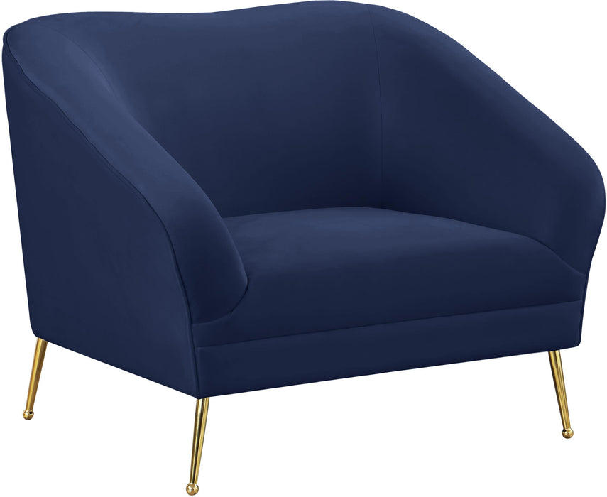 Hermosa Navy Velvet Chair - EZ Furniture of Mayfair (Philadelphia, PA)