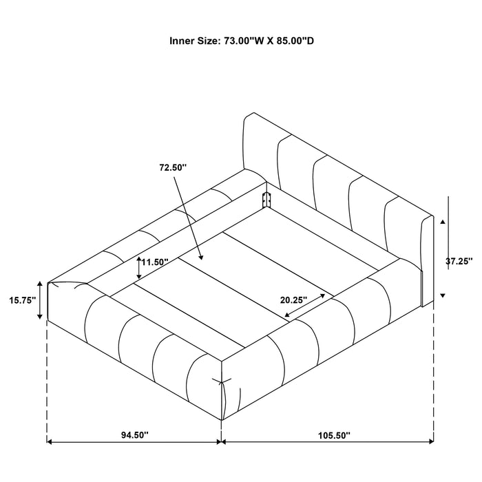 Wilshire Panel Platform Bed