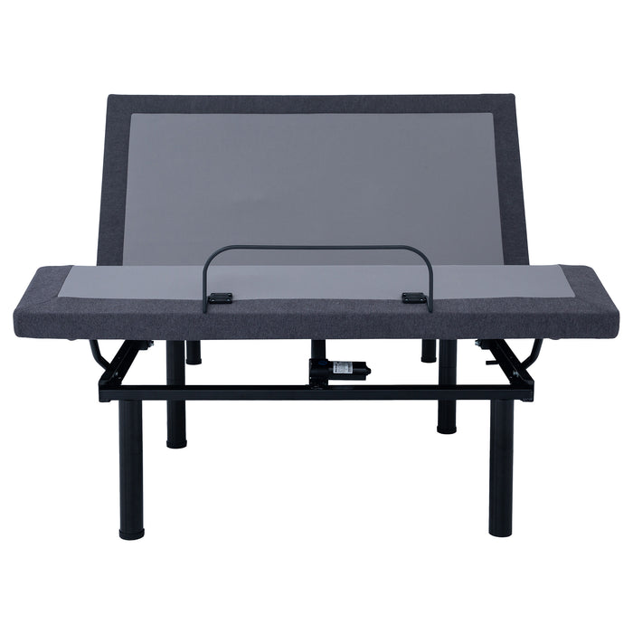 Negan Eastern King, E.King, Queen, & Twin XL Adjustable Bed Base Grey and Black