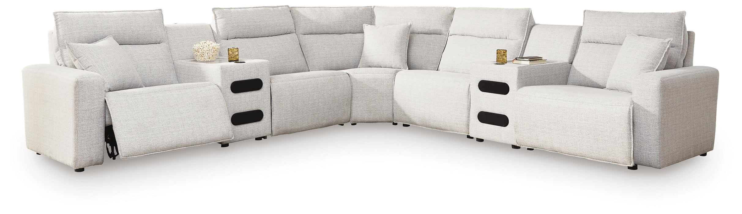Modmax II Power Reclining Sectional with Audio Consoles - EZ Furniture of Mayfair (Philadelphia, PA)
