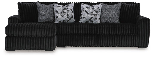 Midnight-Madness Sectional Sofa with Chaise - Onyx