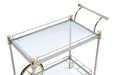 Cyrus Silver/Gold & Clear Glass Serving Cart - EZ Furniture of Mayfair (Philadelphia, PA)