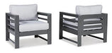 Amora Outdoor Lounge Chair with Cushion (Set of 2) - EZ Furniture of Mayfair (Philadelphia, PA)