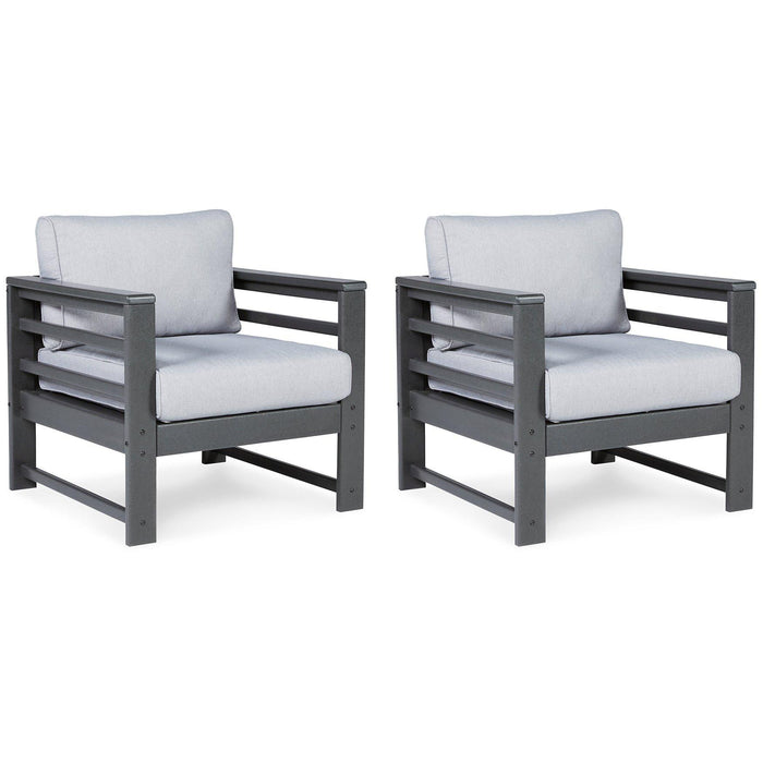 Amora Outdoor Lounge Chair with Cushion (Set of 2) - EZ Furniture of Mayfair (Philadelphia, PA)