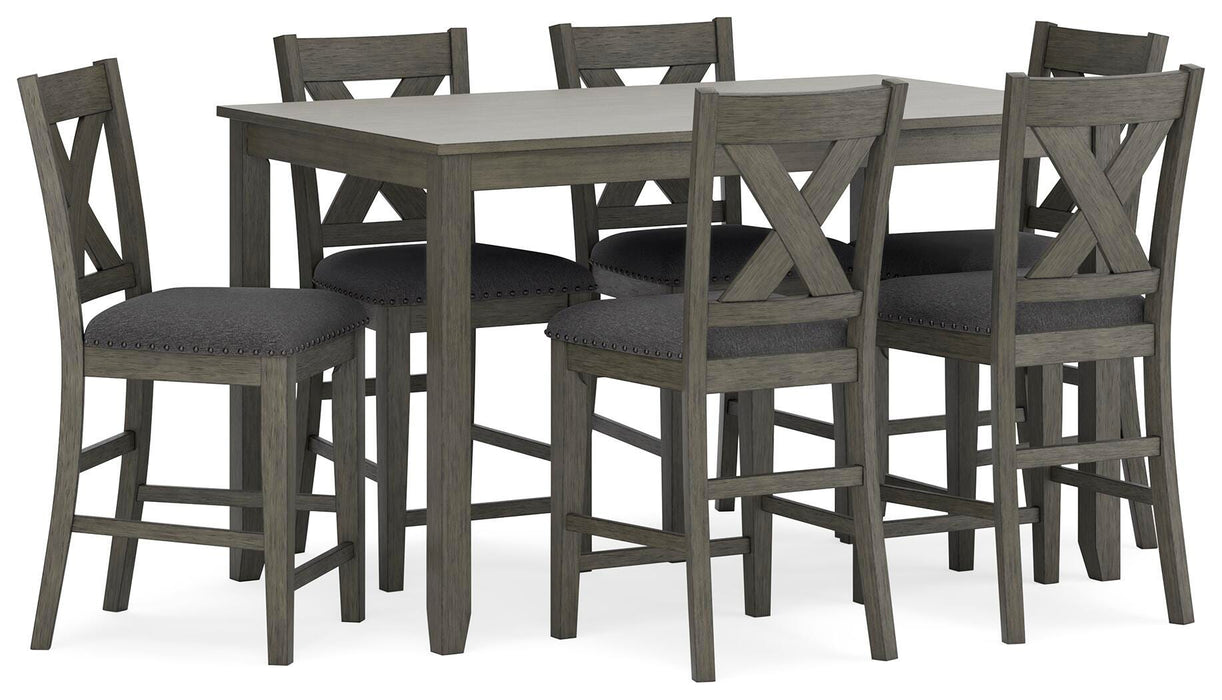Caitbrook Counter Height Dining Table and Bar Stools (Set of 7) - EZ Furniture of Mayfair (Philadelphia, PA)