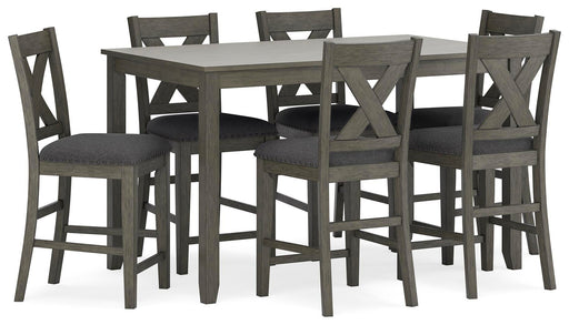 Caitbrook Counter Height Dining Table and Bar Stools (Set of 7) - EZ Furniture of Mayfair (Philadelphia, PA)