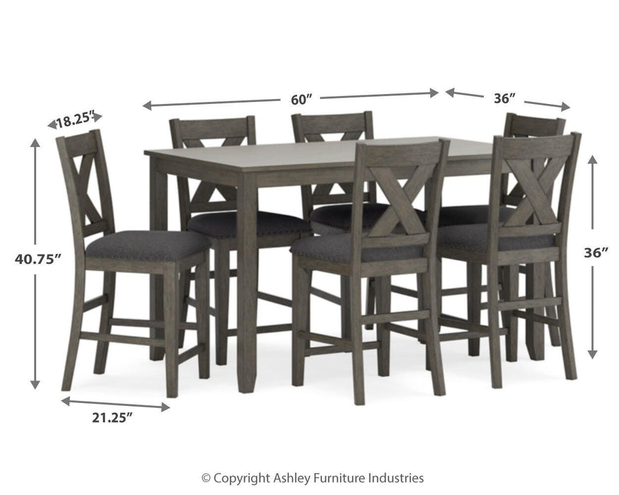 Caitbrook Counter Height Dining Table and Bar Stools (Set of 7) - EZ Furniture of Mayfair (Philadelphia, PA)