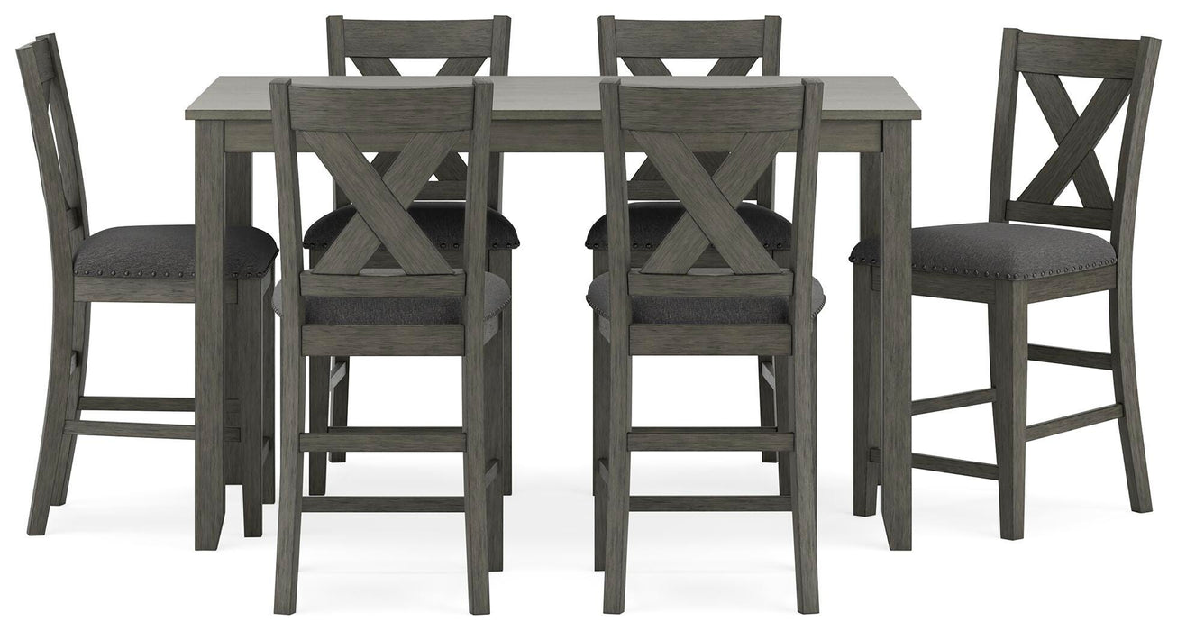 Caitbrook Counter Height Dining Table and Bar Stools (Set of 7) - EZ Furniture of Mayfair (Philadelphia, PA)