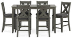 Caitbrook Counter Height Dining Table and Bar Stools (Set of 7) - EZ Furniture of Mayfair (Philadelphia, PA)