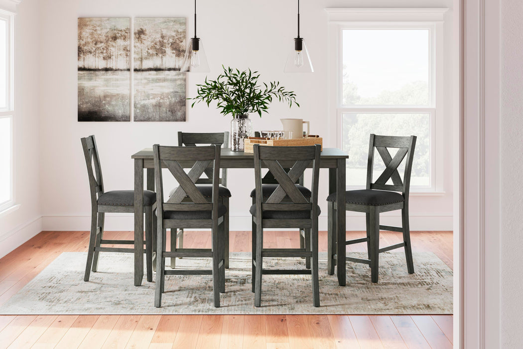 Caitbrook Counter Height Dining Table and Bar Stools (Set of 7) - EZ Furniture of Mayfair (Philadelphia, PA)