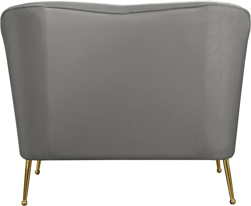 Hermosa Grey Velvet Chair - EZ Furniture of Mayfair (Philadelphia, PA)