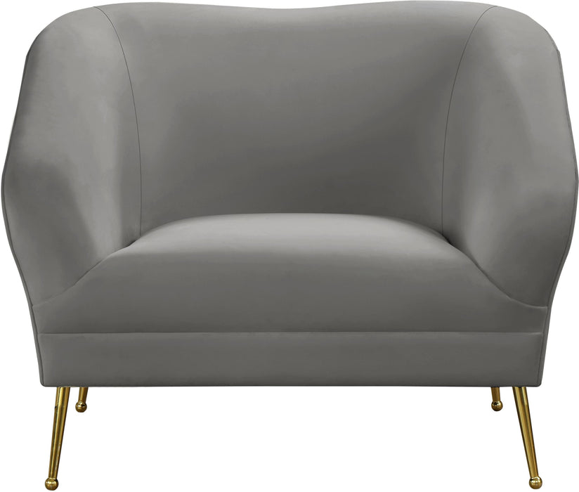 Hermosa Grey Velvet Chair - EZ Furniture of Mayfair (Philadelphia, PA)