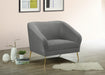 Hermosa Grey Velvet Chair - EZ Furniture of Mayfair (Philadelphia, PA)
