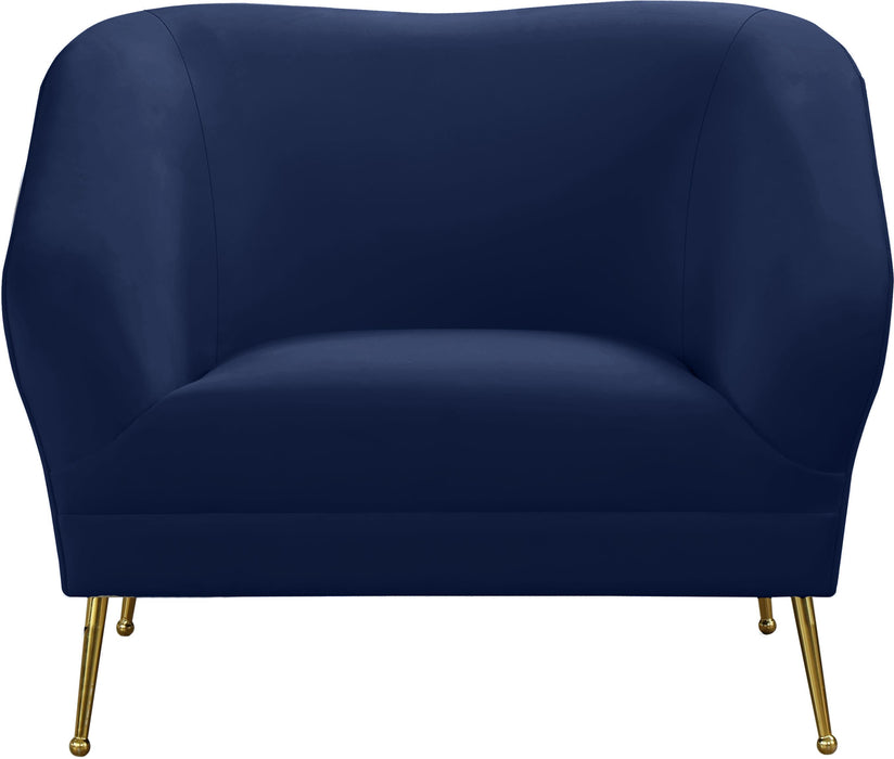 Hermosa Navy Velvet Chair - EZ Furniture of Mayfair (Philadelphia, PA)