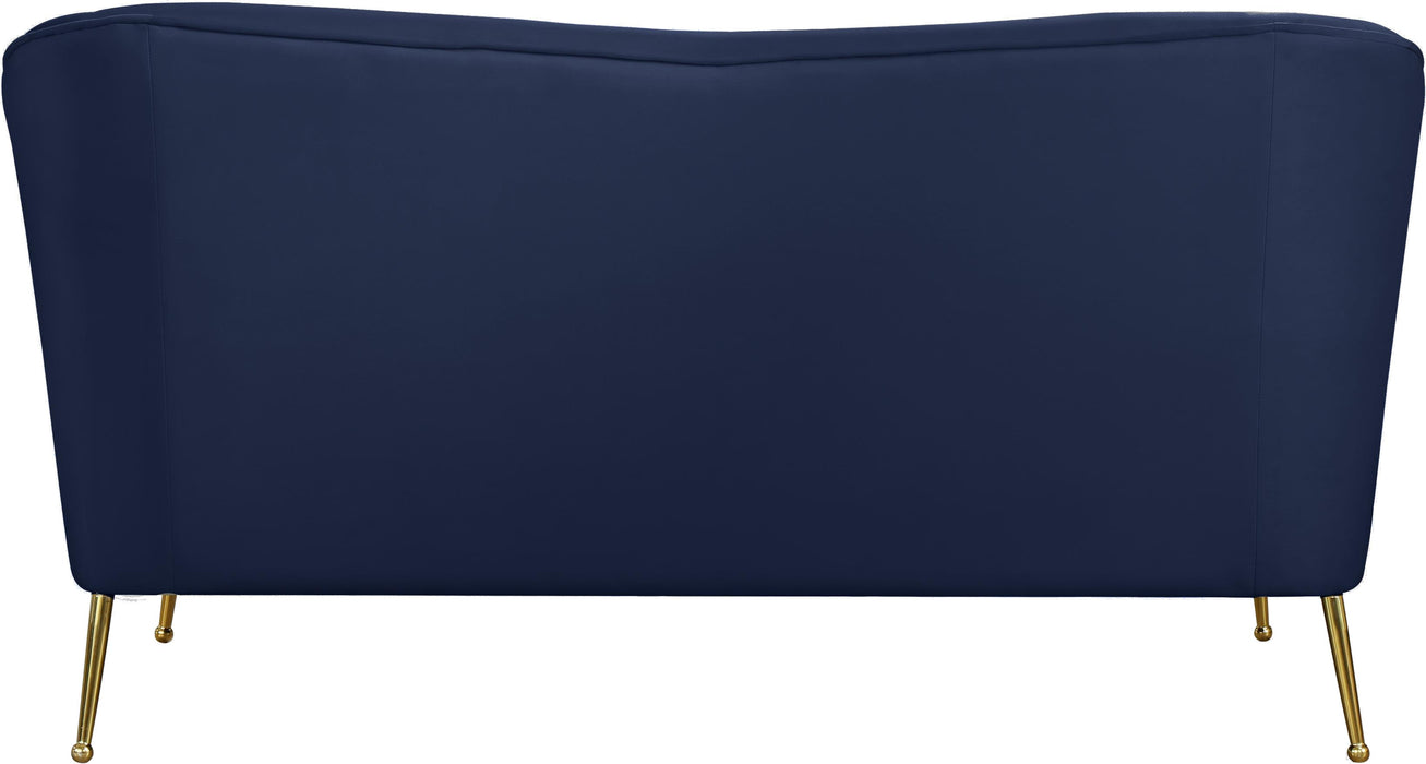 Hermosa Navy Velvet Loveseat - EZ Furniture of Mayfair (Philadelphia, PA)