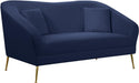 Hermosa Navy Velvet Loveseat - EZ Furniture of Mayfair (Philadelphia, PA)
