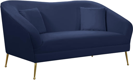Hermosa Navy Velvet Loveseat - EZ Furniture of Mayfair (Philadelphia, PA)