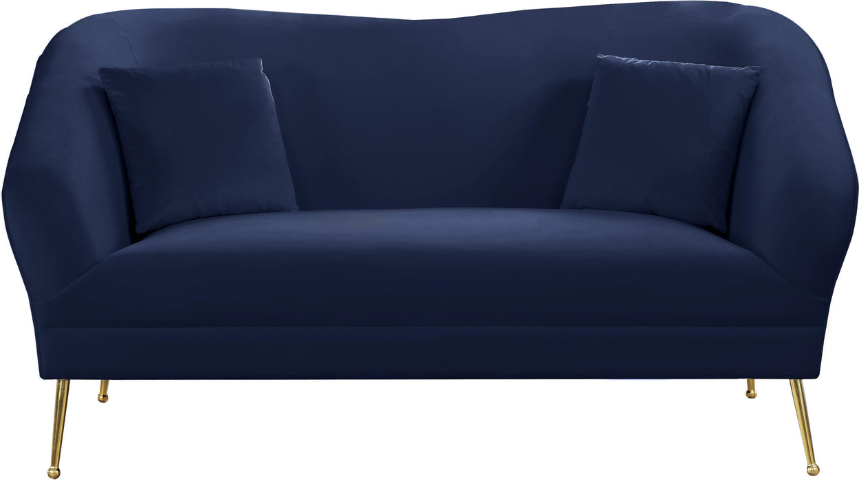 Hermosa Navy Velvet Loveseat - EZ Furniture of Mayfair (Philadelphia, PA)
