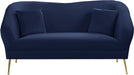 Hermosa Navy Velvet Loveseat - EZ Furniture of Mayfair (Philadelphia, PA)