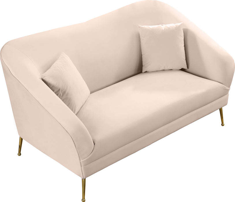 Hermosa Pink Velvet Loveseat - EZ Furniture of Mayfair (Philadelphia, PA)