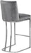 Heidi Grey Velvet Stool - EZ Furniture of Mayfair (Philadelphia, PA)