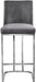 Heidi Grey Velvet Stool - EZ Furniture of Mayfair (Philadelphia, PA)