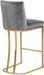 Heidi Grey Velvet Stool - EZ Furniture of Mayfair (Philadelphia, PA)