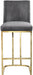 Heidi Grey Velvet Stool - EZ Furniture of Mayfair (Philadelphia, PA)