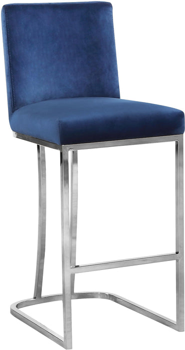 Heidi Navy Velvet Stool - EZ Furniture of Mayfair (Philadelphia, PA)