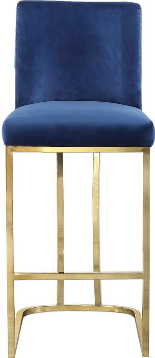Heidi Navy Velvet Stool - EZ Furniture of Mayfair (Philadelphia, PA)
