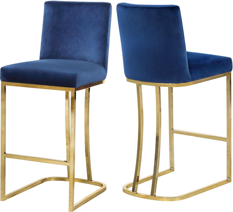 Heidi Navy Velvet Stool - EZ Furniture of Mayfair (Philadelphia, PA)