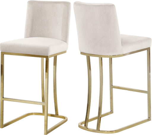 Heidi Cream Velvet Stool - EZ Furniture of Mayfair (Philadelphia, PA)