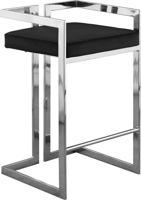 Ezra Black Velvet Stool - EZ Furniture of Mayfair (Philadelphia, PA)