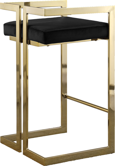 Ezra Black Velvet Stool - EZ Furniture of Mayfair (Philadelphia, PA)