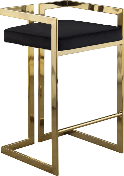 Ezra Black Velvet Stool - EZ Furniture of Mayfair (Philadelphia, PA)