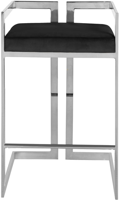 Ezra Black Velvet Stool - EZ Furniture of Mayfair (Philadelphia, PA)