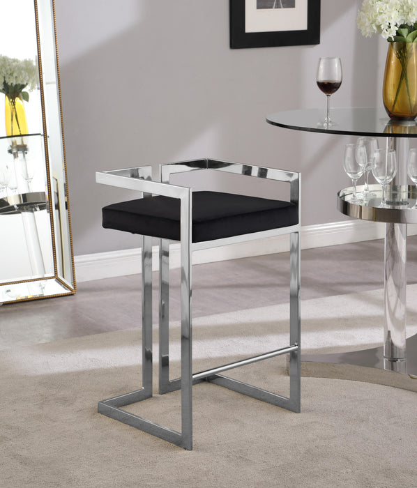 Ezra Black Velvet Stool - EZ Furniture of Mayfair (Philadelphia, PA)