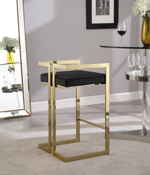 Ezra Black Velvet Stool - EZ Furniture of Mayfair (Philadelphia, PA)