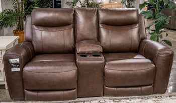 Gravier Power Reclining Loveseat with Console - EZ Furniture of Mayfair (Philadelphia, PA)