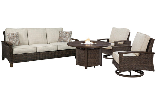 Paradise Trail Outdoor Sofa, Lounge Chairs and Fire Pit Table - EZ Furniture of Mayfair (Philadelphia, PA)