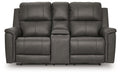 Bleckley Power Reclining Loveseat with Console - EZ Furniture of Mayfair (Philadelphia, PA)