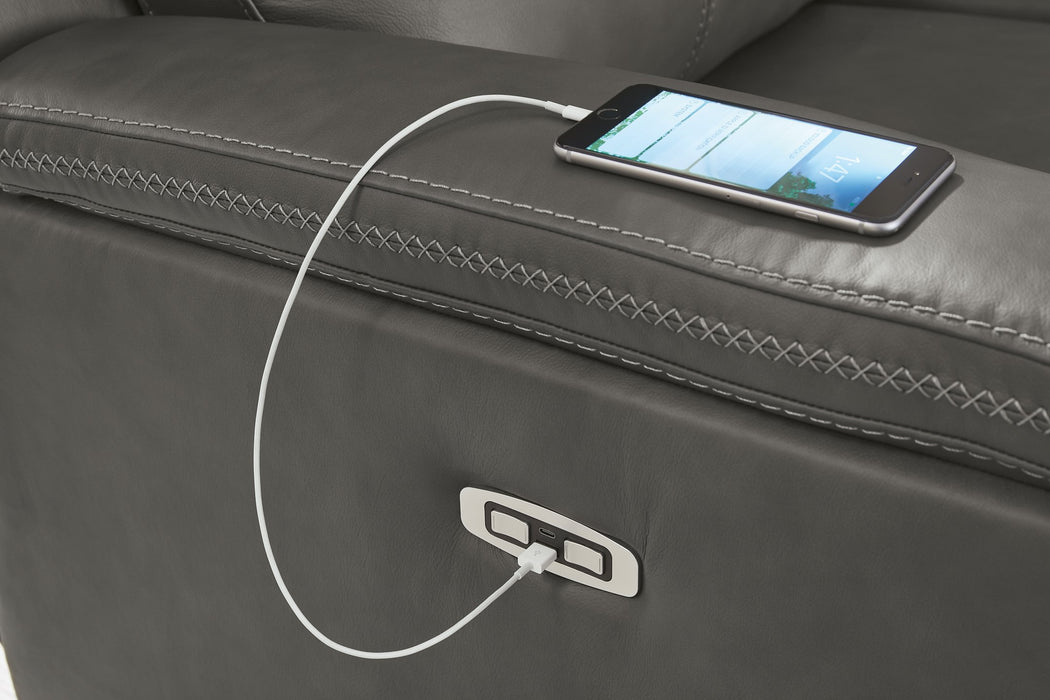 Bleckley Power Reclining Loveseat with Console - EZ Furniture of Mayfair (Philadelphia, PA)