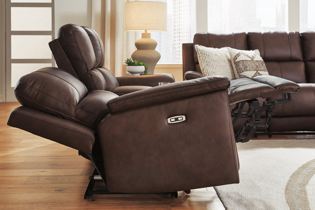 Bleckley Power Reclining Loveseat with Console - EZ Furniture of Mayfair (Philadelphia, PA)