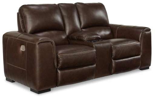 Alessandro Power Reclining Loveseat with Console - EZ Furniture of Mayfair (Philadelphia, PA)